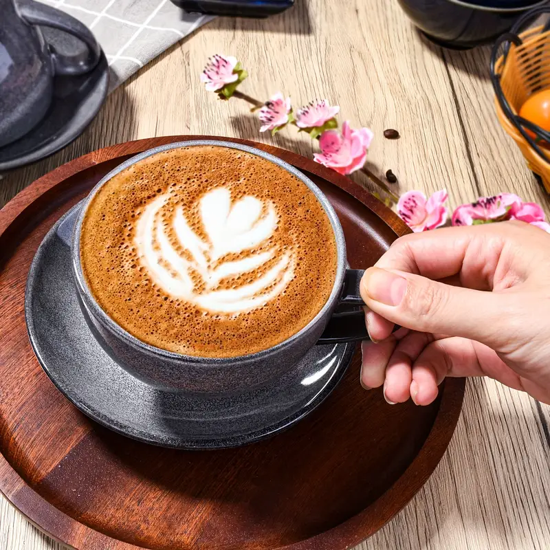 Stylised coffee and pastry illustration